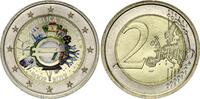 Italy  2 Euros - 10 years of the Euro - Colorised - 2012 AU
