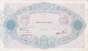 France 1938 500 Francs - Pink and blue - 30-06-1938 - Serial K.3029 - P.66 VF