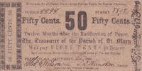 Confederate States of America 50 cents 50 Cents - The Treasure of Parish Saint Mary - Louisiana - Franklin - 25-09-1862 -
