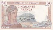 France 50 francs 50 Francs - Cérès - 11-02-1937 - Serial T.5675 - P.81 -