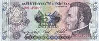 Honduras 5 lempiras 5 Lempiras - Morazan - Battle of Trinidad - 1985 - Serial AC - P.63b -