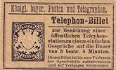 Germany  25 Pfennig - Telephon-Billet VF