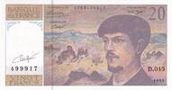 France  20 Francs - Debussy - Sign Vigier - 1993 - Serial D.045 - P.151 UNC