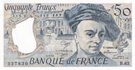 France 50 francs 50 Francs - Quentin de la Tour - 1990 - Serial B.62 - P.152 -