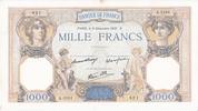 France 1000 francs 1000 Francs Ceres and Mercury - 09-12-1937 Serial A3101 - 621 -