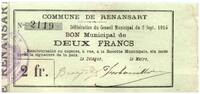 France 2 francs 2 Francs Renansart City - N2119 - 1915 -