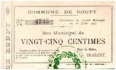 France 25 centimes 25 Centimes Roupy City - 1915 -