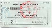 France 2 francs 2 Francs Seboncourt City - 1915 -