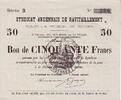 France 50 f 50 F Sedan Synd.de ravitaillement -