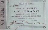 France 1 franc 1 Franc Noyon City - 1914 -