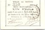 France 1 franc 1 Franc Noyon City - 1915 -