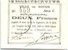 France 2 francs 2 Francs Noyon City - 1915 -