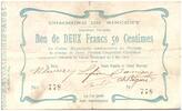 France 2,50 f 2,50 F Sinceny City - 02/05/1915 -