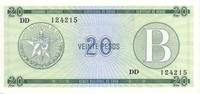 20 pesos 1985 Kuba 20 Pesos 1985 - Serial B - Real Fuerza I / ST