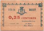France 25 centimes 25 Centimes Wassy City - 1916 -