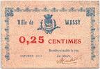 France 25 centimes 25 Centimes Wassy City - 1916 -