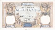 France 1000 francs 1000 Francs Ceres and Mercury - 09-12-1937 - Serial A3101 -