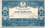 France 25 centimes 25 Centimes Vertus City - 1917 -