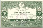 France 1 franc 1 Franc Vertus City - 1917 -