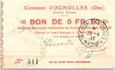 France 50 centimes 50 Centimes Ognolles City - 1915 -