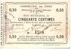 France 50 centimes 50 cent. Oisy City - N1508 - 1915 -