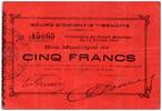 France 5 francs 5 Francs Origny-Sainte-Benoite City - 11/02/1915 -