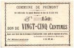 France 25 centimes 25 cent. Premont City - 4th emission N150 - 1915 -