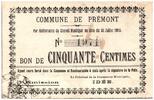 France 50 centimes 50 cent. Premont City - 5th emission N1971 - 1915 -