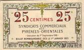 France 25 centimes 25 cent. Pyrénées Orientales -