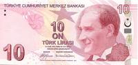 Turkey 10 turk lirasi 10 Yeni Turk Lirasi - Pdt Ataturk - Cahit Arf - 2009 -