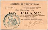 France 1 franc 1 Franc Tugny-Et-Pont City - 1914 -