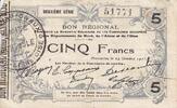 France 24/10/1915 5 Francs Fourmies City - 1915 VF