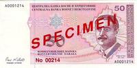 Bosnia-Herzegovina 50 convertible maraka 50 Convertible Maraka - I. Ducic - 1998 -