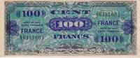 France  100 Francs Allied Military Currency - 1945 Serial 9 XF+