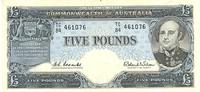 Australia 5 pounds 5 Pounds - Sir John Franklin - 1960 -