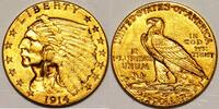 USA $2.50 Gold 1914-D Indian Quarter Eagle; Nice Original, Choice vz+ 584,04 EUR  Excl. 51,52 EUR Verzending