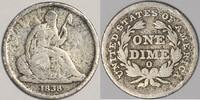 Dimes, Dimes Dime No Stars Seated Liberty ; VG-; Not Perfect, But Not Bad!  107,75 EUR  Excl. 17,95 EUR Verzending