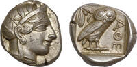 Attica, Athens AR tetradrachm c. 454-404 BC Athena/Owl f.vz 1750,00 EUR1400,00 EUR  Excl. 25,00 EUR Verzending