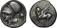 Arkanania, Anaktorion AR stater Athena facing left/Pegasus -