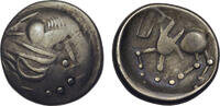 Danubian Celts AR tetradrachm Sattelkopfpferd type, imitating Philip II of Macedon, pedigree to 1926 -