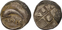 Sicily, Messana (Zankle) AR drachm Dolphin swimming in harbour/cockle shell, pedigree to 1970 -