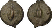 Roman Republic AE uncia Anonymous aes grave, barley-grain each side, mark of value, pedigree to 1970 -
