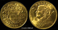 Schweiz 20 Franken Mzz. B, Vreneli, 6,48 g/900 Gold, S44, vz+ -