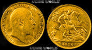 GB 1/2 Sovereign Edward VII. 1901-1910, 3,97 g/917 Gold, S525, vz -