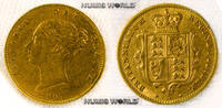 GB 1/2 Sovereign Victoria 1837-1901, 3,97 g/917 Gold, S249, Stempel Nr. 19., Rf, f.vz -