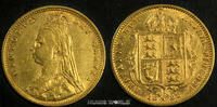 GB 1/2 Sovereign Victoria 1837-1901, Shield type, 3,96 g/917 Gold, S375, ss/vz -
