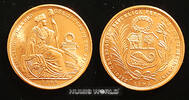 Peru 50 Soles Peru, 50 Soles, 1965, Lima, Sitzende Liberty, 23,36 g/900 Rotgold, 23000 Ex., KM230, Stg -