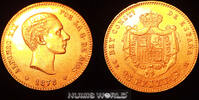 Spanien 25 Pesetas Spanien, 25 Pesetas, 1878, DE-M 18*78, Alfonso XII. 1874-1885, 8,05 g/900 Gold, S278, vz -