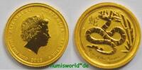 Australien 5 Dollars 2013 LUNAR II Schlange, 1/20 oz. Gold 999, OVP, prä... 248,85 EUR  Excl. 23,00 EUR Verzending