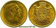Dänemark 20 Kroner Mzz. VBP, Kopenhagen, Christian X. 1912-1947, 8,98 g/900 Gold, S84, vz+ -
